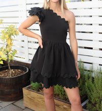 Mainstrip - One Shouldered Ric Rac Dress