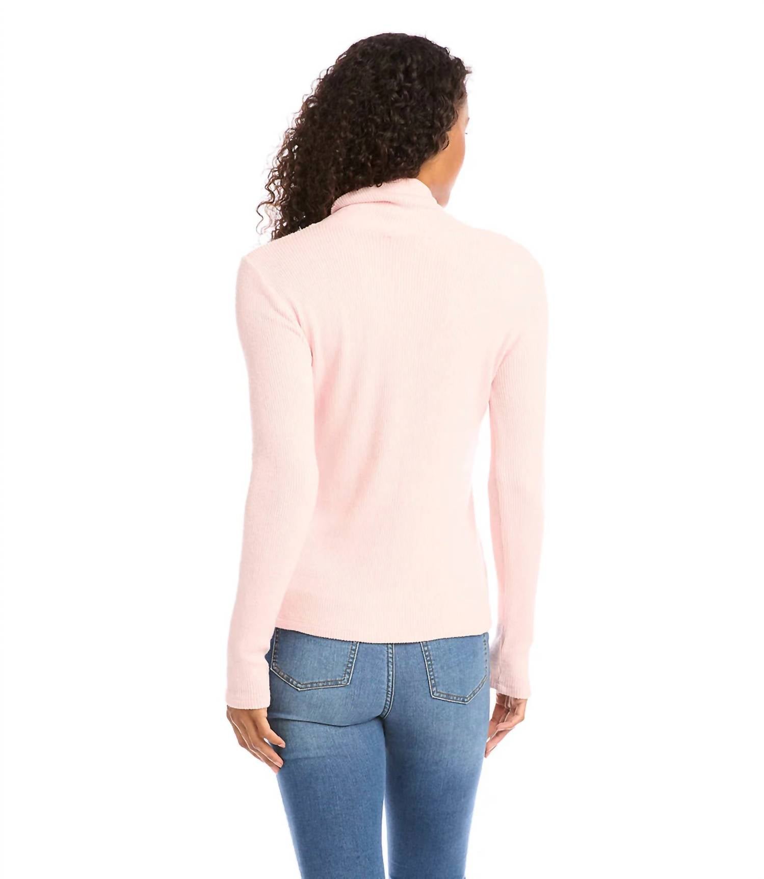Karen Kane - Drape Neck Turleneck Lightweight Sweater