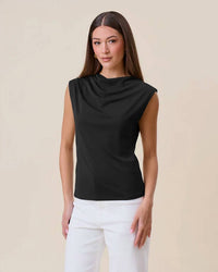 Able - Cowl Neck Jersey Top
