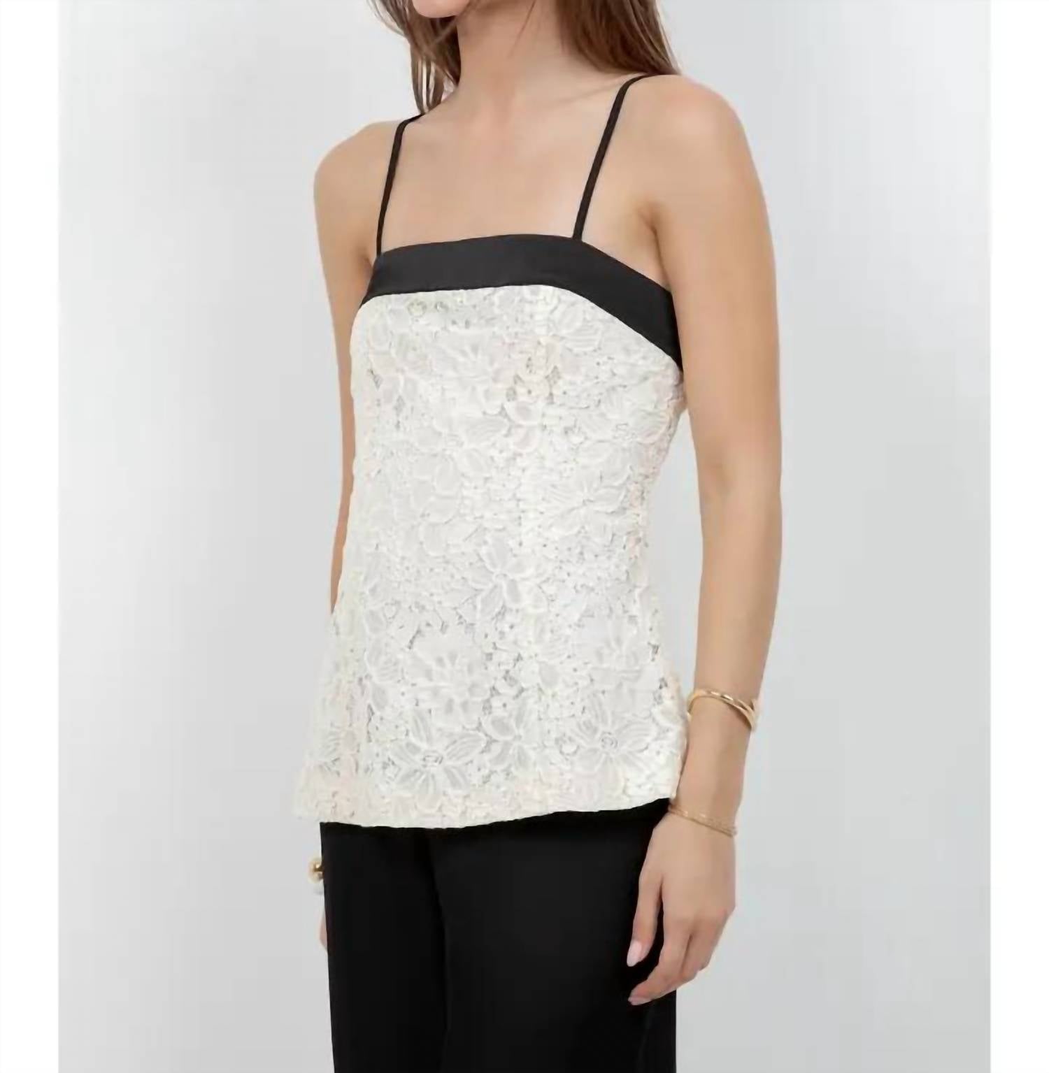 Whiteroom+Cactus - Fitted Lace Sleeveless Tank Top