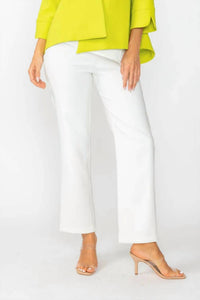 IC Collection Straight Leg Pull-on Pant in white - women's pants