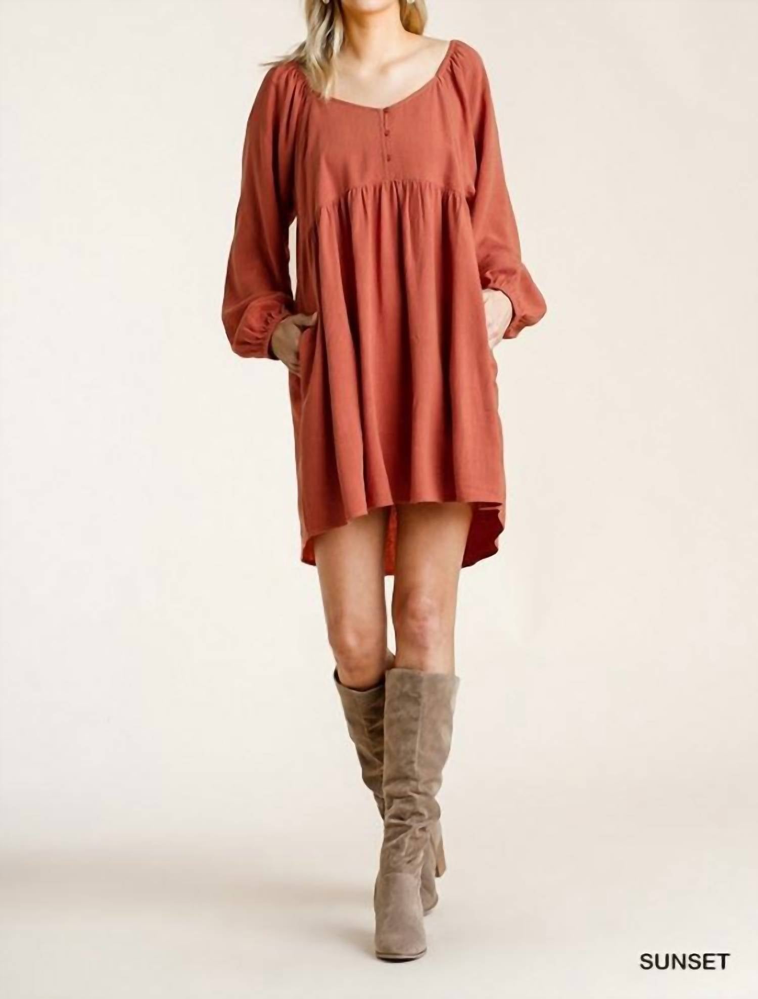 Umgee - Sweetheart Babydoll Dress