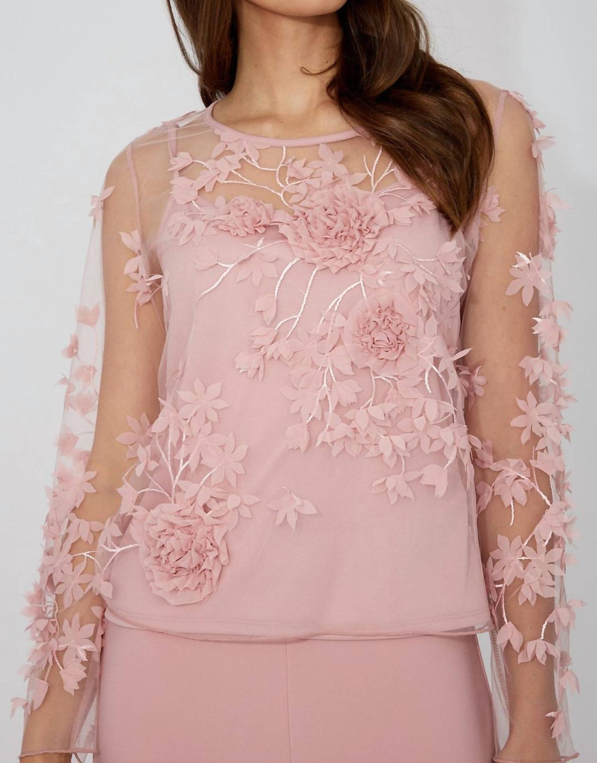 Frank Lyman - Floral Embroidered Pullover Top
