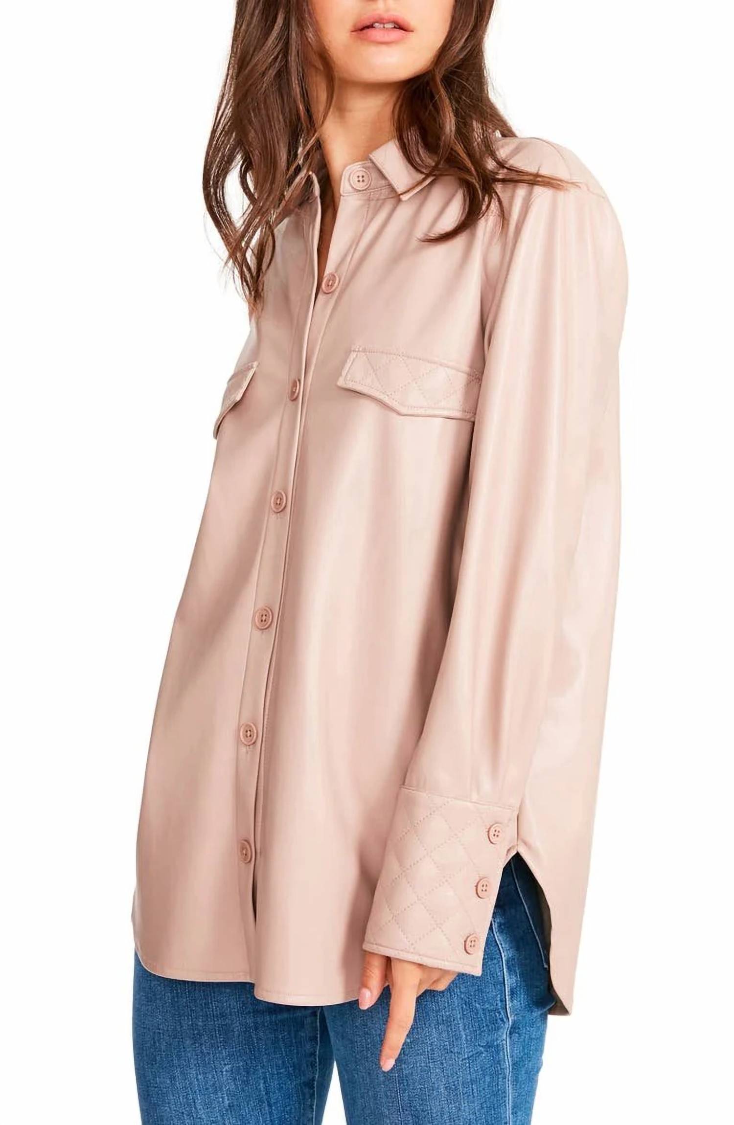 Bb Dakota - Ready Faux Leather Top