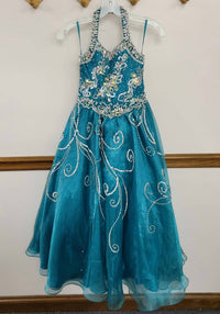 Little Rosie - Girl's Glitz Long Pageant Dress