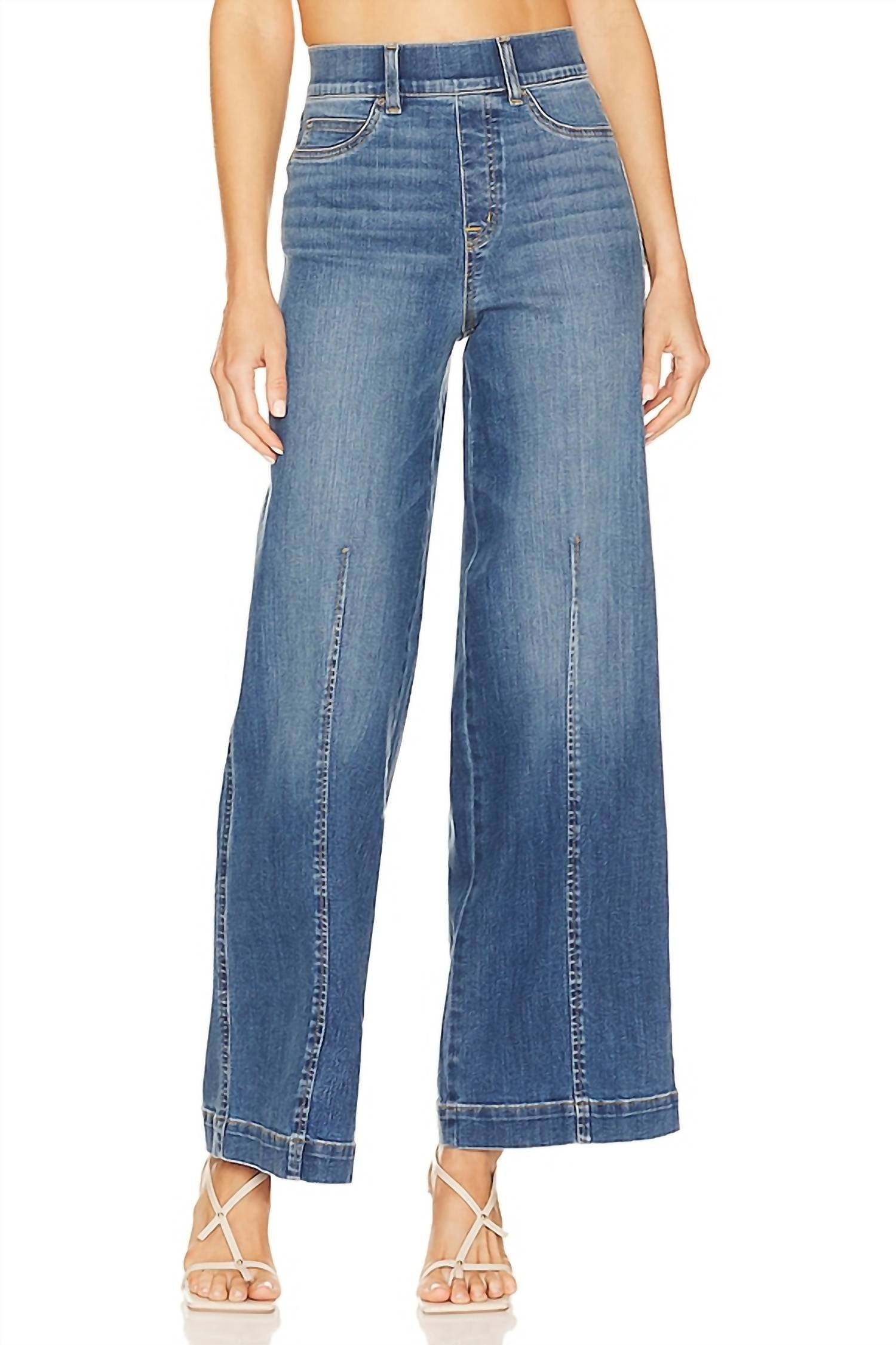 Spanx - Seamed Front Wide Leg Jeans