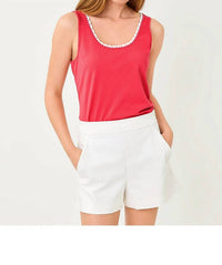 Lilly Pulitzer - Gabbie Crochet Trimmed Knit Top