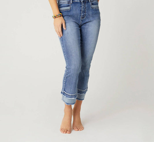 Coco + Carmen - EverStretch Boyfriend Capri Jeans with Contrast Bottom