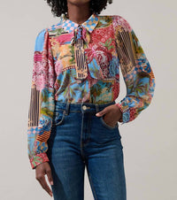 Sugarlips - Matra Long Sleeve Collared Blouse