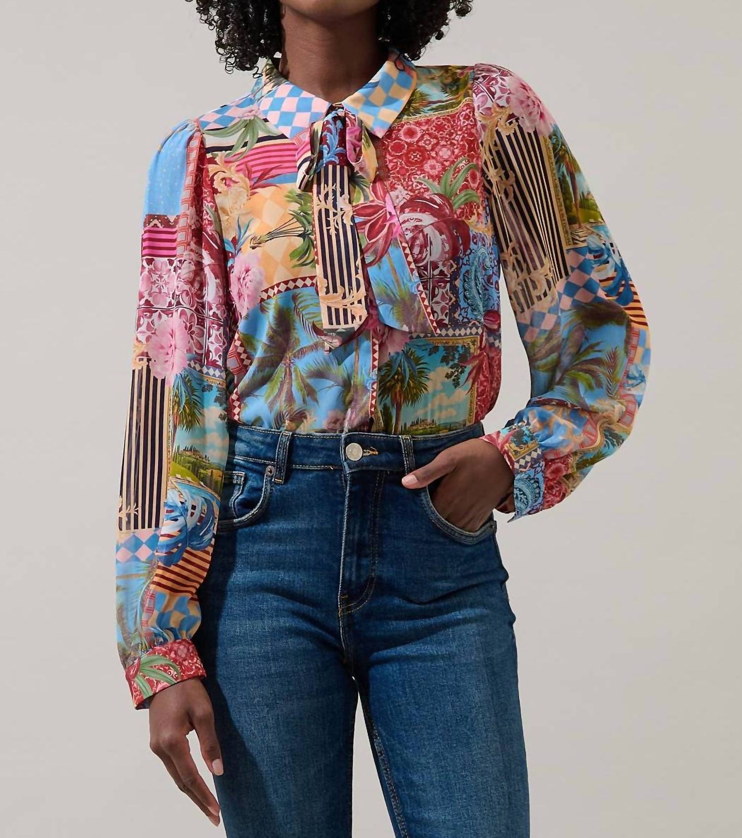 Sugarlips - Matra Long Sleeve Collared Blouse