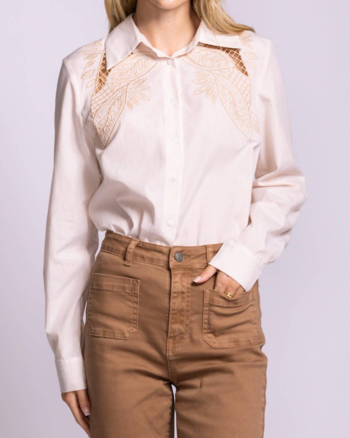 Pink Martini - Quinton Embroidered Top