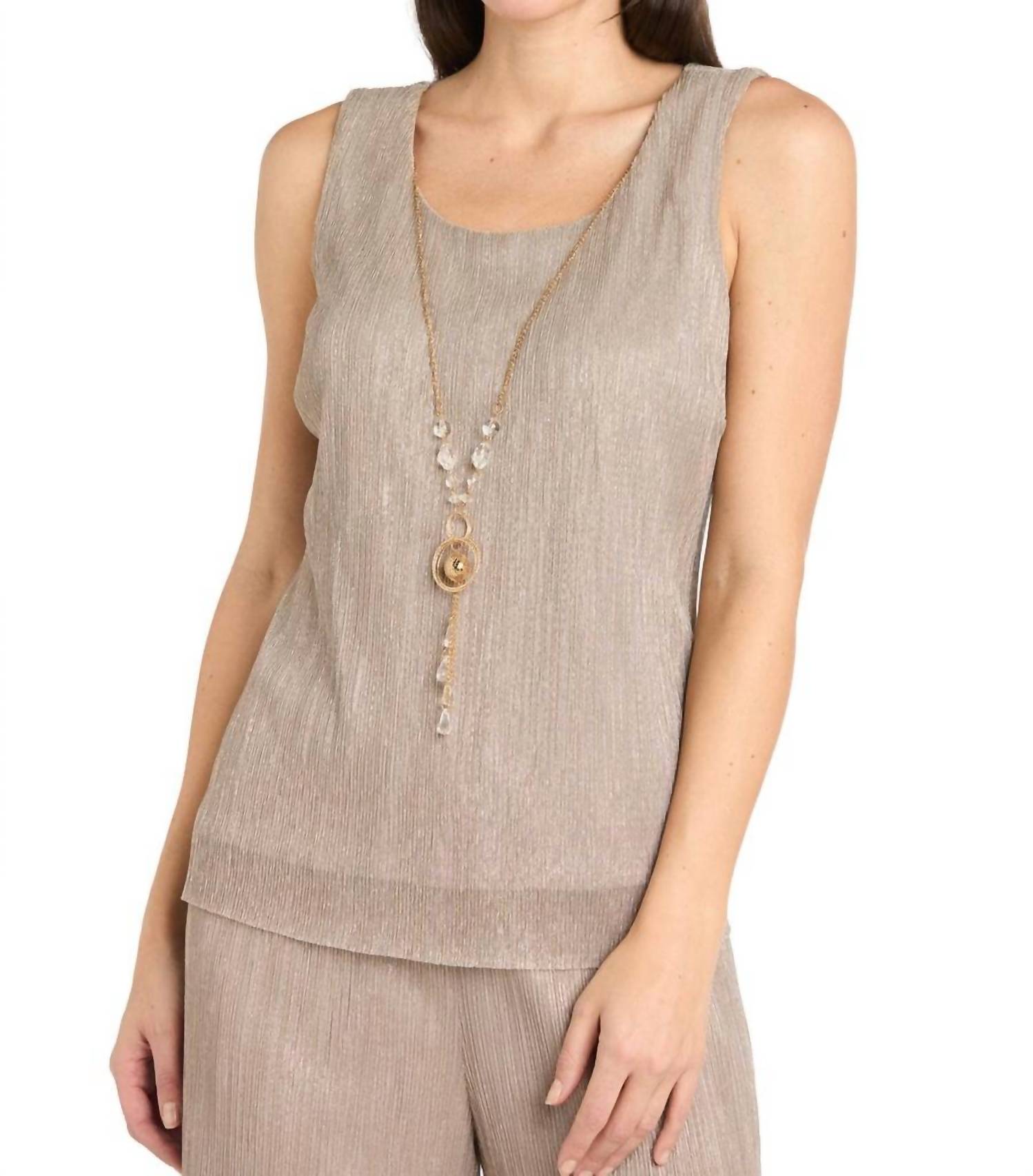 R&M Richards - 3-piece Metallic Evening Pant Suit