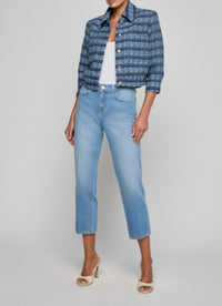 L'Agence - Jia Cropped Tweed Jacke