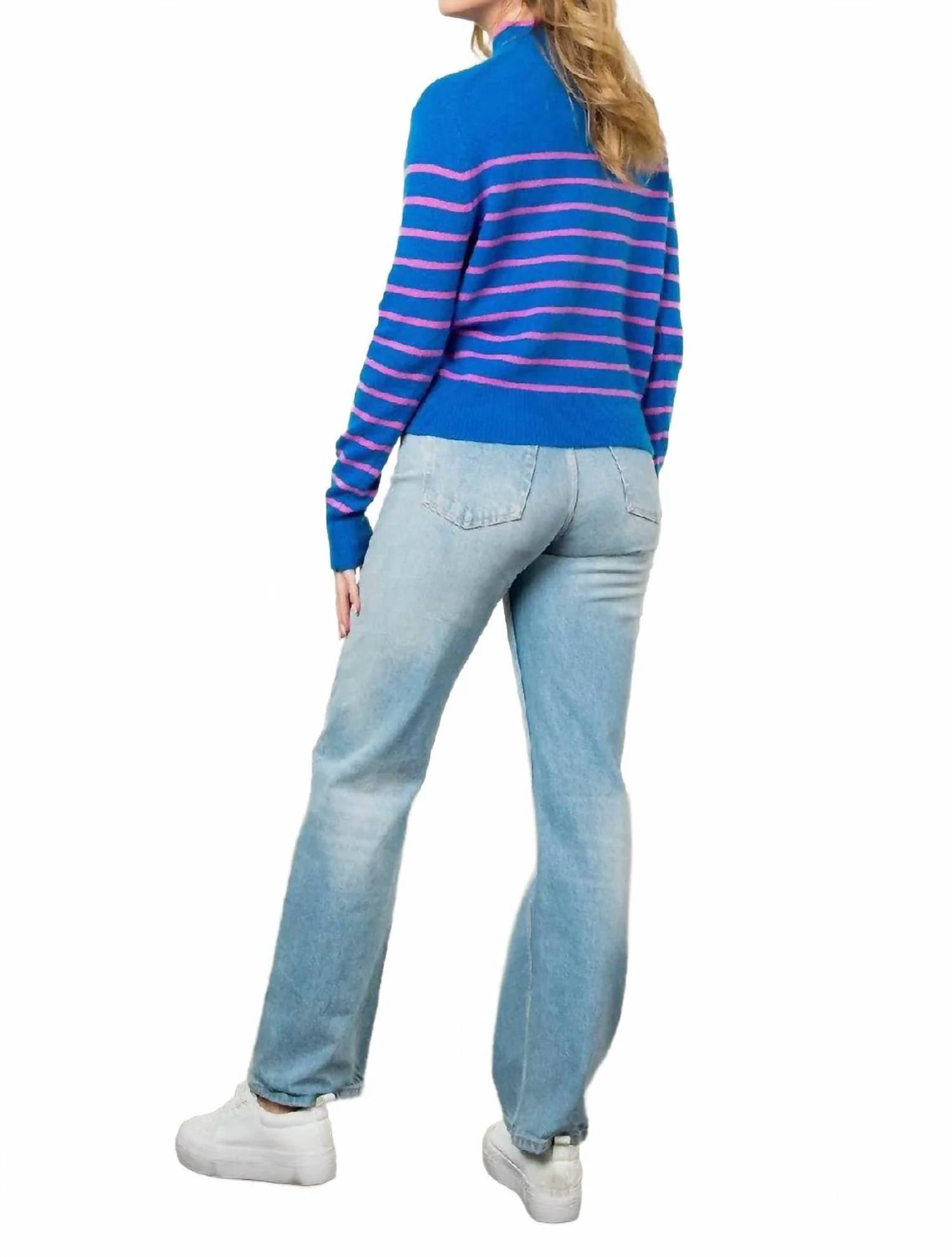 Thml - Mock Necked Striped Sweater