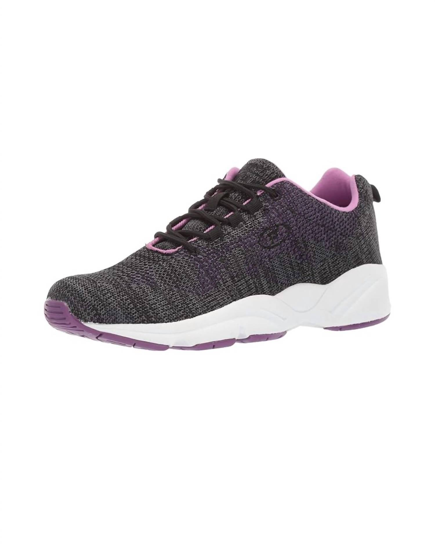 PROPET Women's Stability Fly Sneaker in black berry - women's shoe