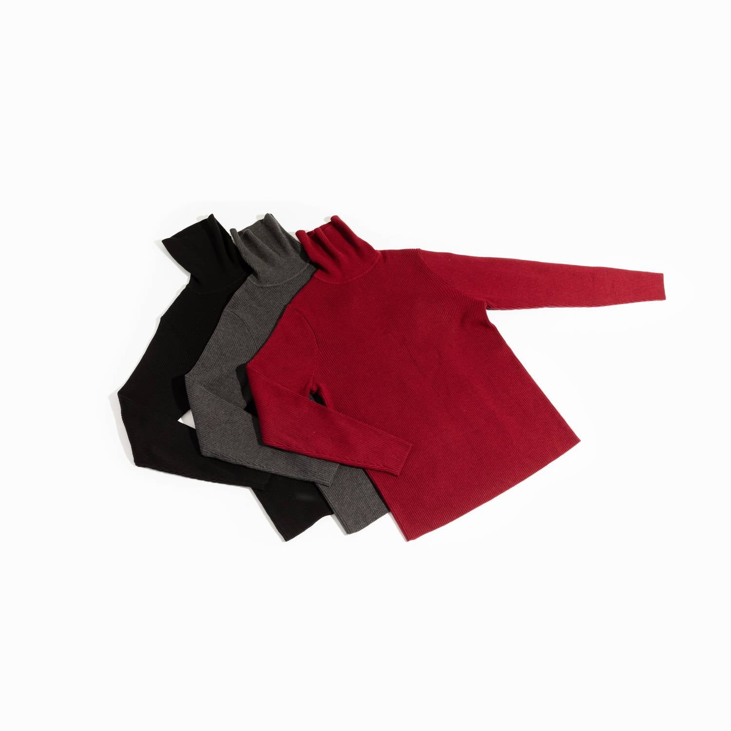 The Athletic Side Of Us - Act Self Ribbed Turtleneck Sweater