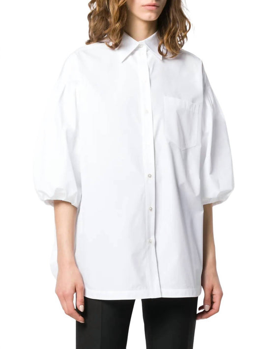 Valentino - Puff Sleeve Poplin Shirt