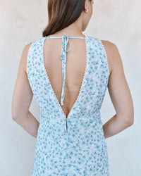 Bella Dahl - V-neck Tie Back Bias Maxi Dress