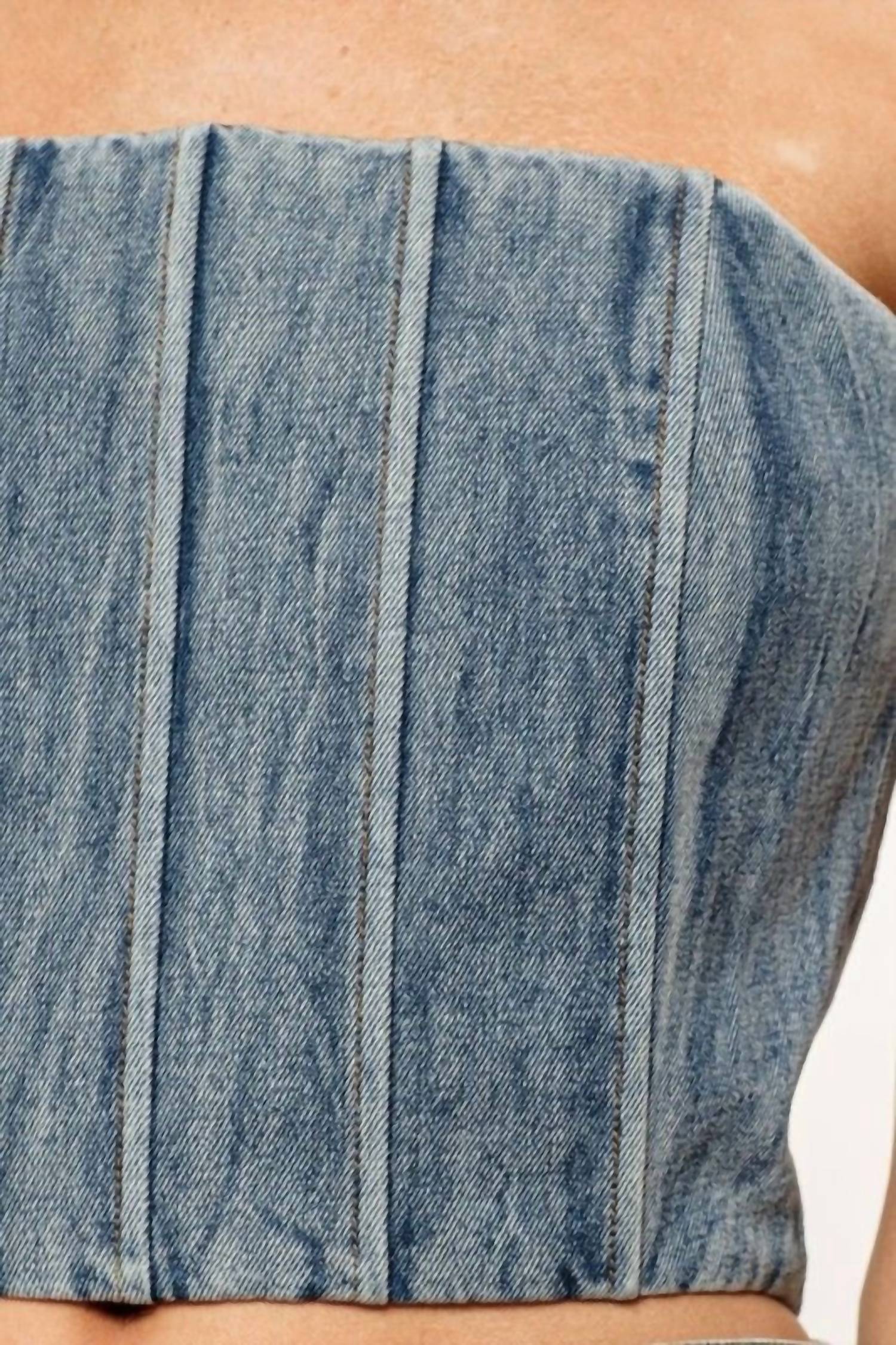 Sofie The Label - Jasmine Denim Bustier Top