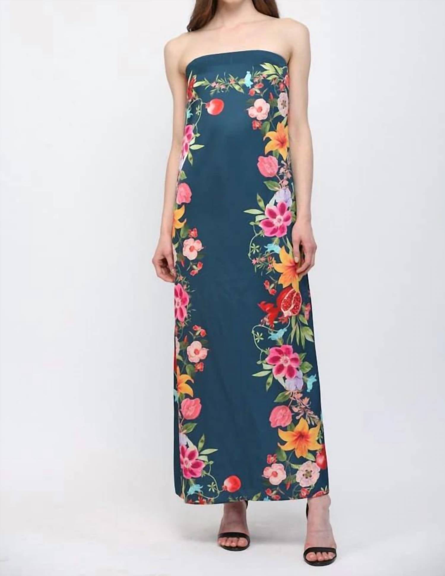 Fate - Botanical Strapless Maxi Dress