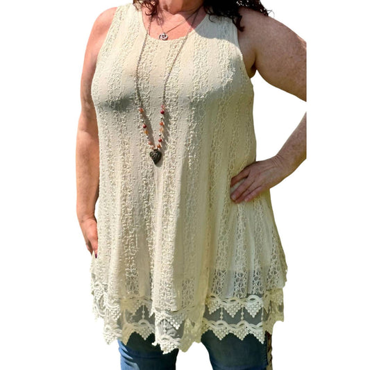 Origami - Dorian Lace Tunic Top