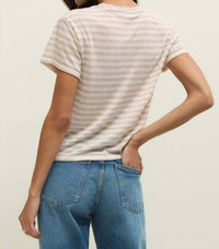 Z Supply Tourist Striped Tee in natural heather - women's t-shirt - alternate view