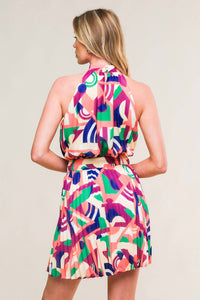 Flying Tomato - A Printed Woven Mini Dress