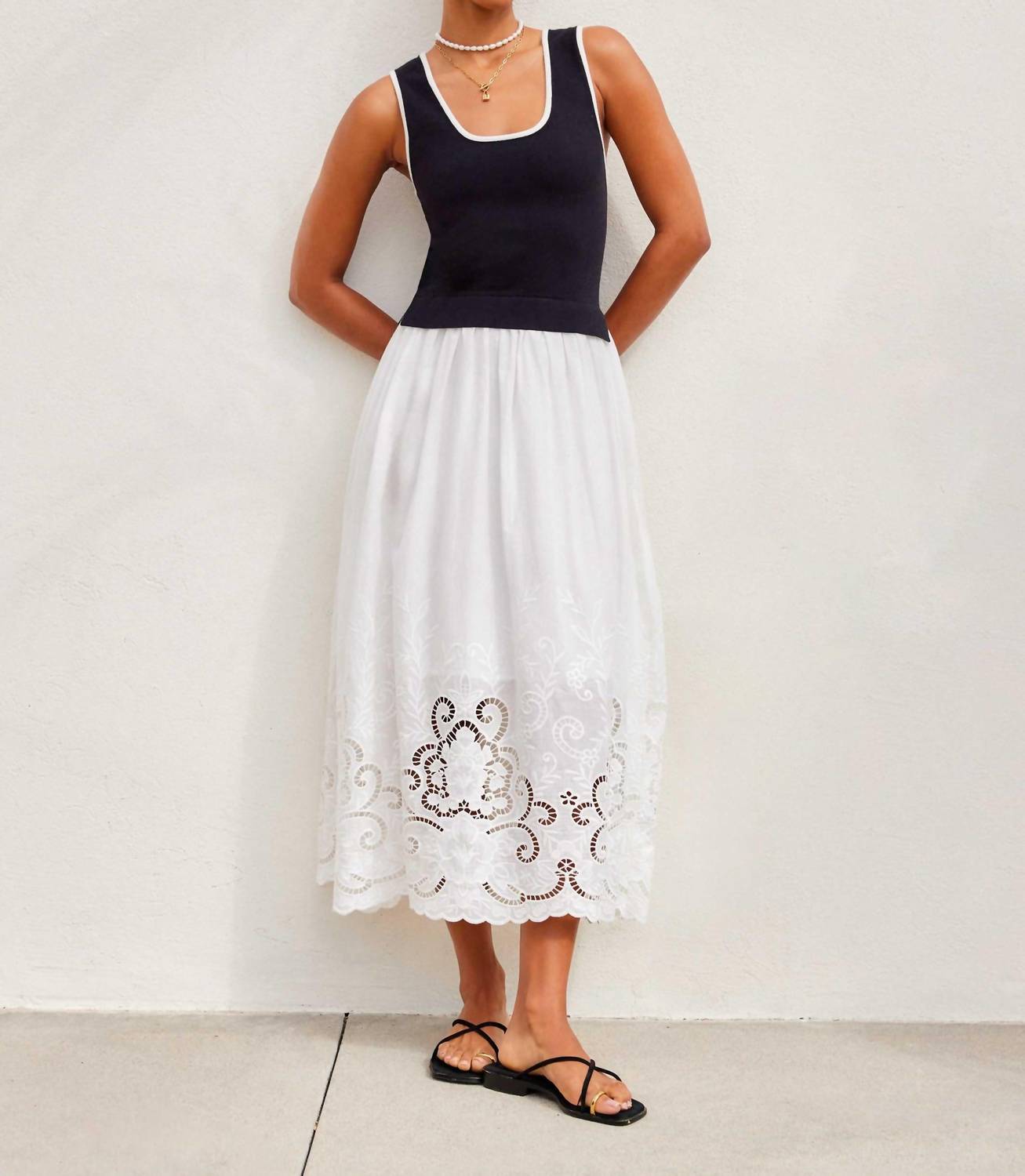 Fifteen Twenty - Women's Alicia Contrast Midi Dress