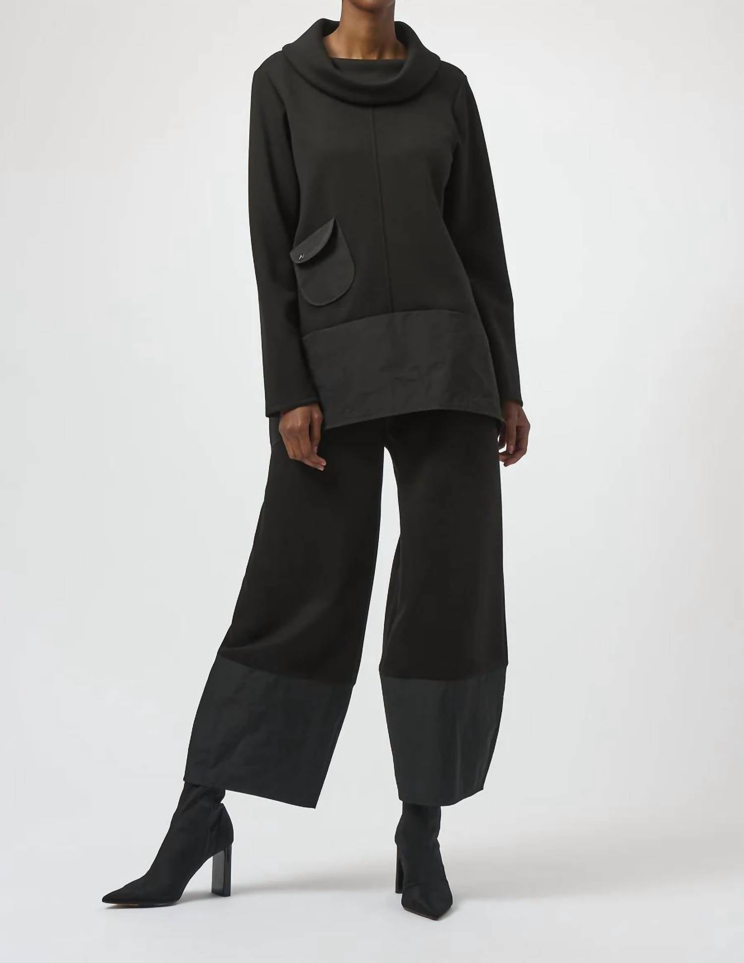 Joseph Ribkoff - Cowlneck Long Sleeves Tunic Top