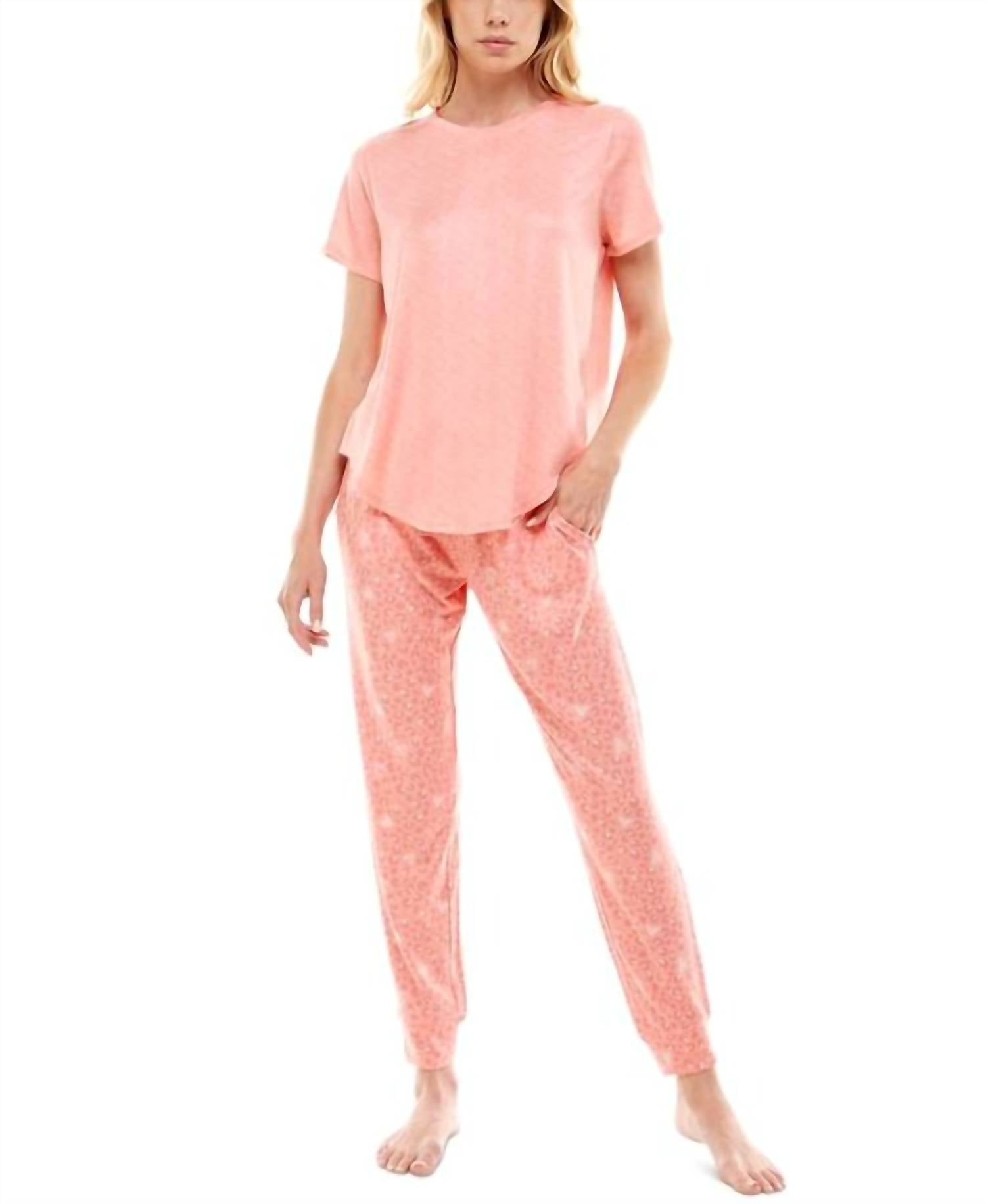 Roudelain - Whisper Luxe Short Sleeve Top And Jogger Pants Set