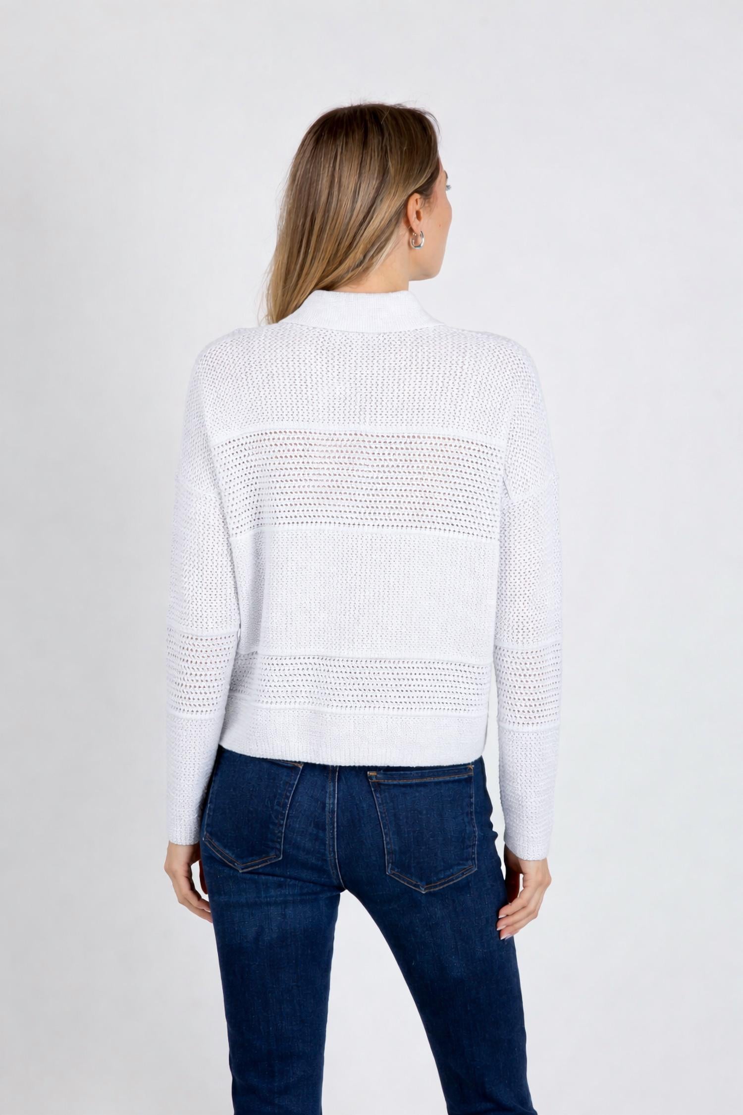 Kinross - Mixed Textured Collared Cardigan
