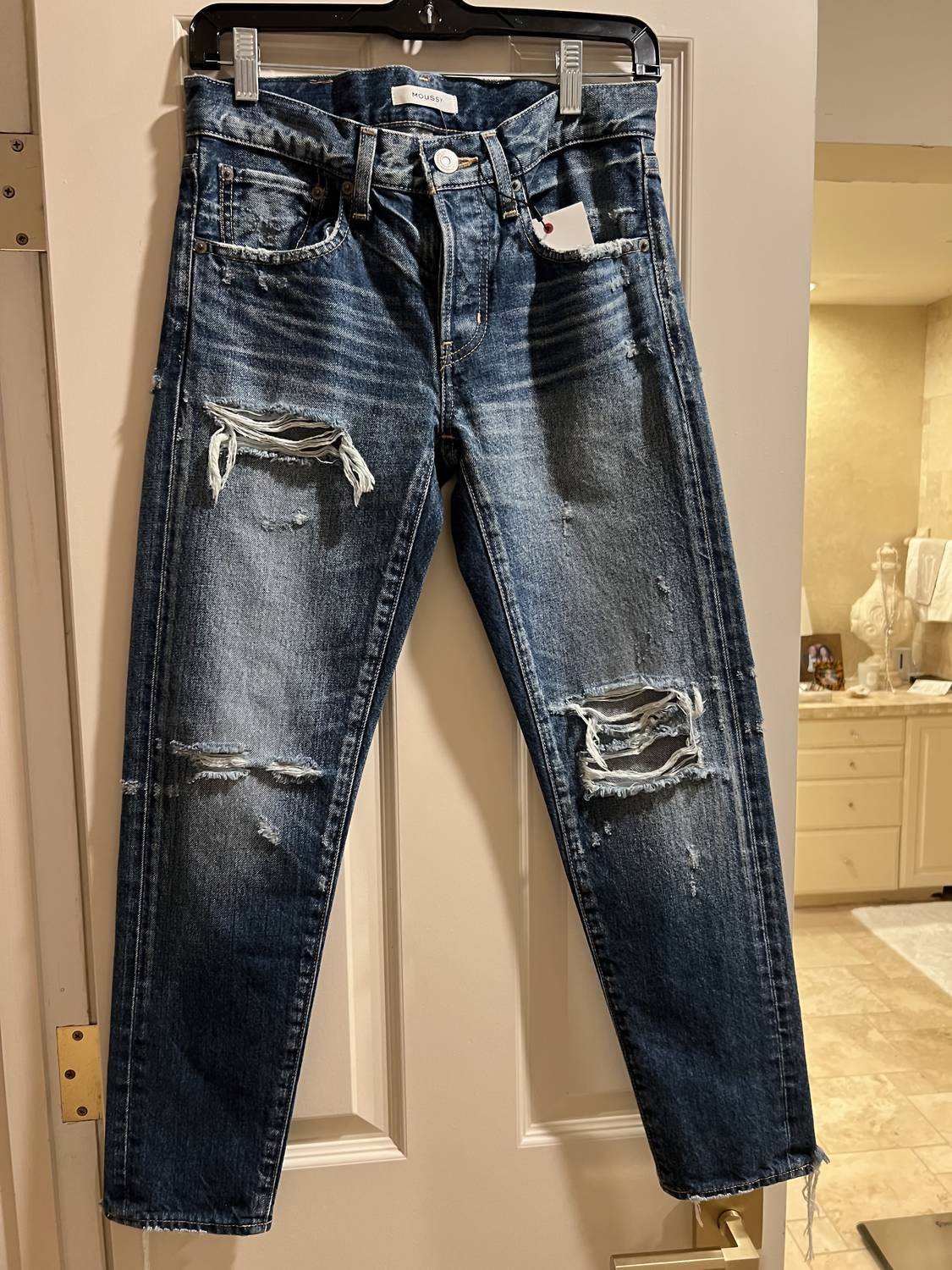 Moussy - Distressed skinny jean