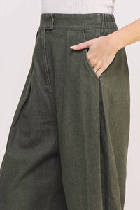 Jade By Jane - High Waist Pleated Baggy Ankle Trousers