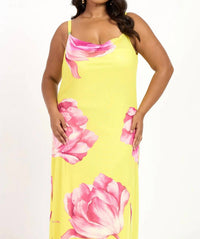 Fashion Szn Curve - Statement Floral Strappy Maxi Dress - Plus Size