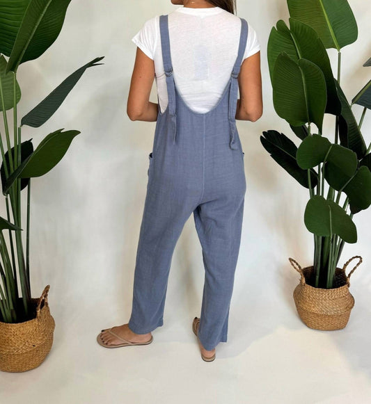 Bobi - Low Neck Overall With Pockets