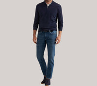 PETER MILLAR Vintage Five-Pocket Jean - 32" in true blue washed - men's jeans
