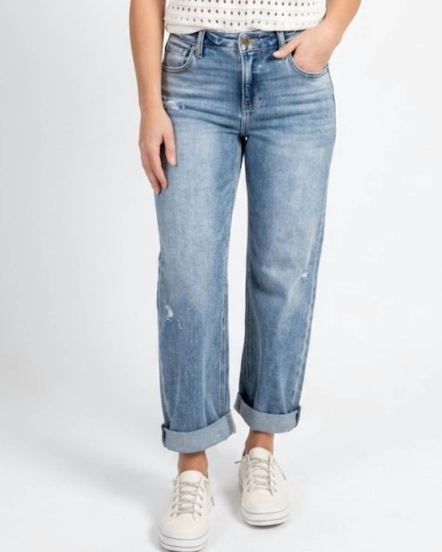 Risen - Stevie Ankle Boyfriend Distressed Jeans