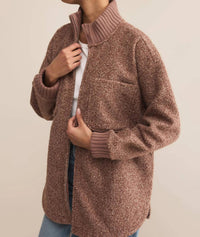 Z Supply Downhill Collared Jacket in coconut - women's jacket - alternate view