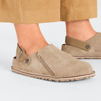BIRKENSTOCK Women's Lutry Suede Clog in gray taupe - women's shoe - view 7