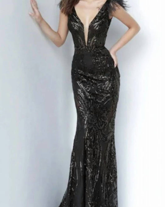 Jovani - Fitted Sequin Prom Dress