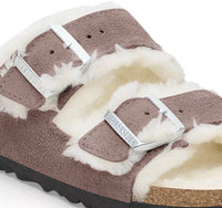 Birkenstock - Women's Arizona Shearling Suede Narrow Sandals