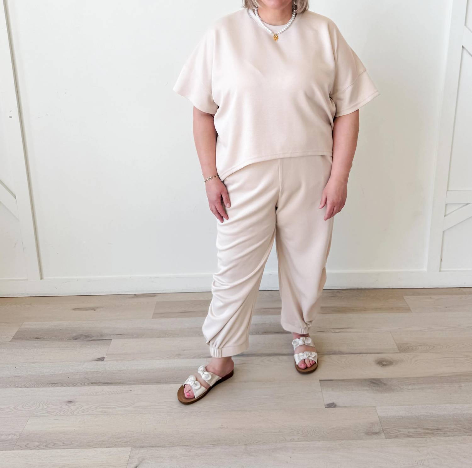 Davi & Dani - Rhoda Banded Hem Semi-Harem Pant