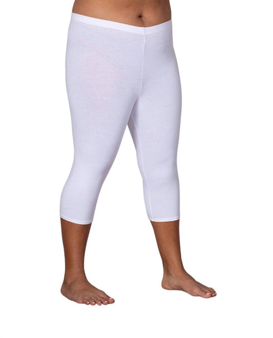 On The Plus Side - Plus Size Cotton Jersey Capri Leggings