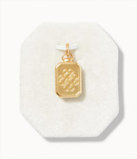 spartina 449 Cherished Aqua Neckalce Charm in gold - women's jewelry - detail view