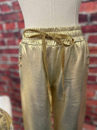 Tempo Paris - Women's Metallic Jogger Pants
