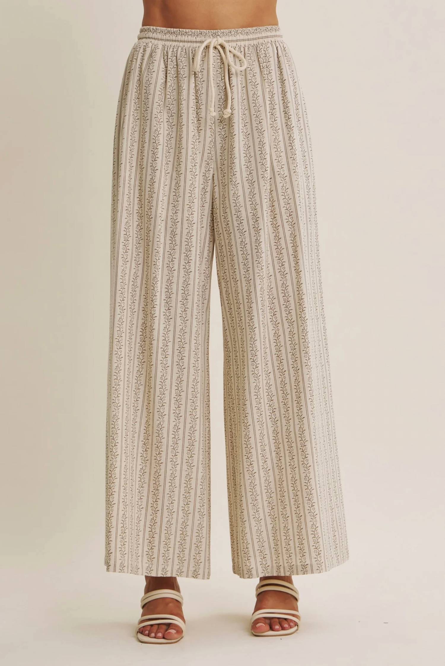 In February - Gentle Breeze Wide-leg Pants With Pockets