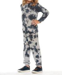 Chaser - Tie Dye Skeleton Peace Hacci Sweatpants