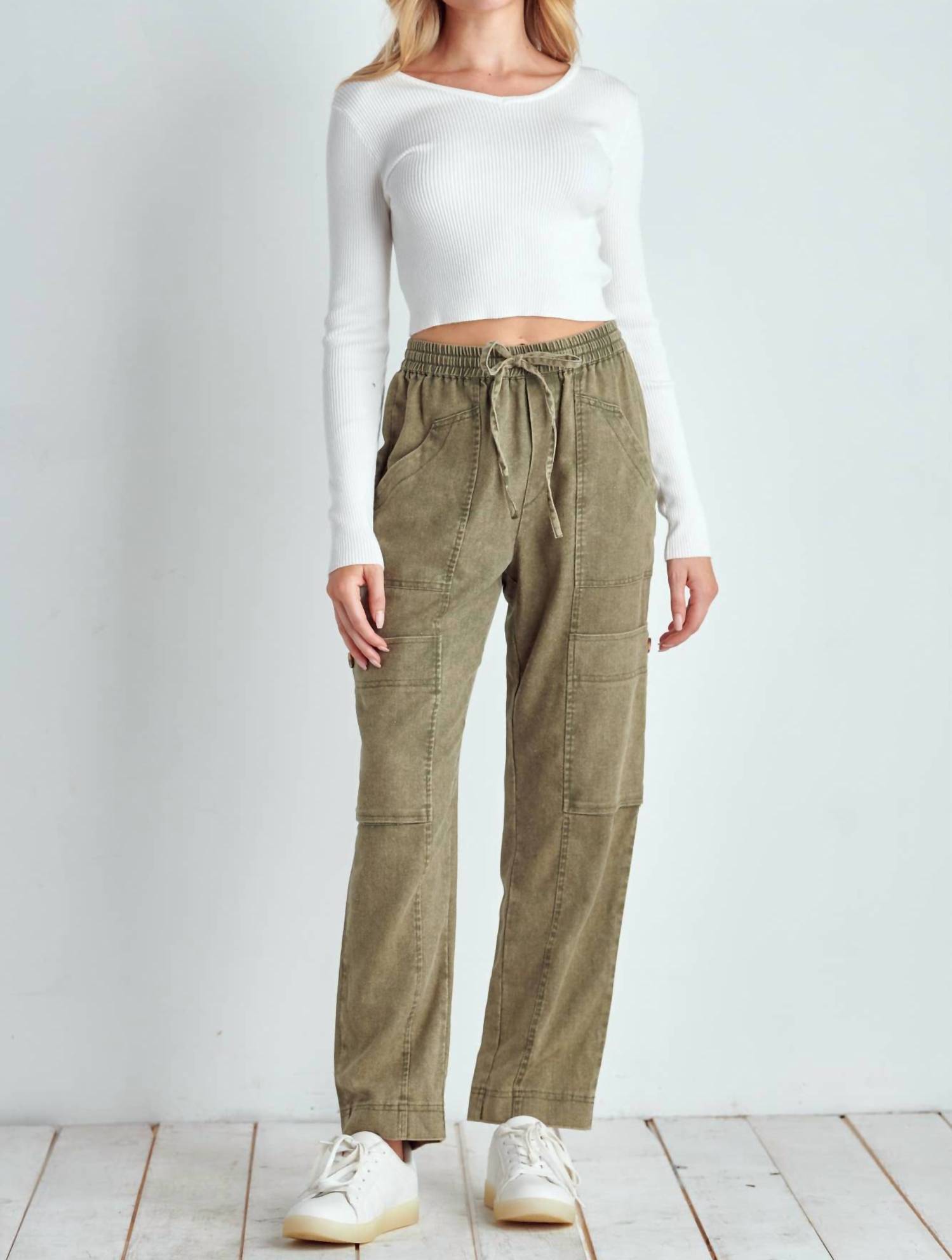 Heyson - Washed Linen Cargo Pants