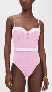 L'Agence - Amie Colorblock Chic One Piece Swimsuit
