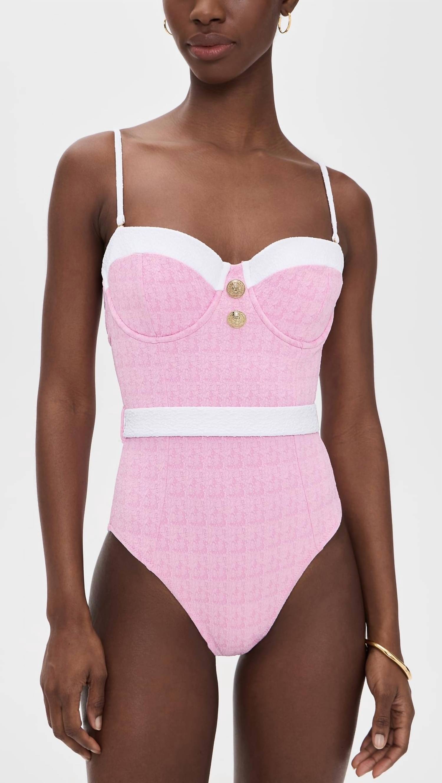 L'Agence - Amie Colorblock Chic One Piece Swimsuit